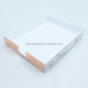 Hot Selling 1-Tier Acrylic Marble Art Desk Top A4 Document Organizer for Paper Collection and File Tray Stand