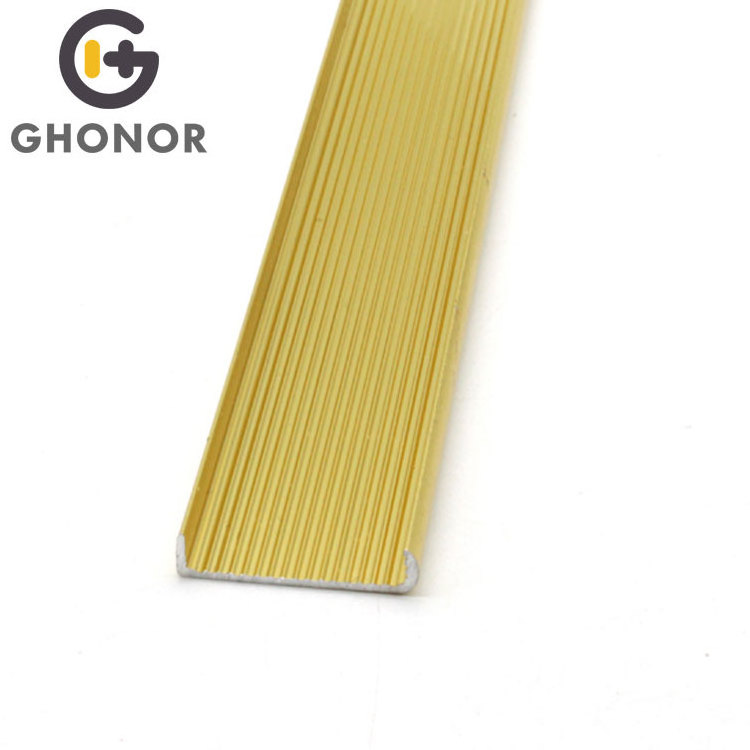 Aluminum Gold Polish Shiny Golden Border Strip Decorative Ceramic Border Flat Tile Inlay Trims Trim