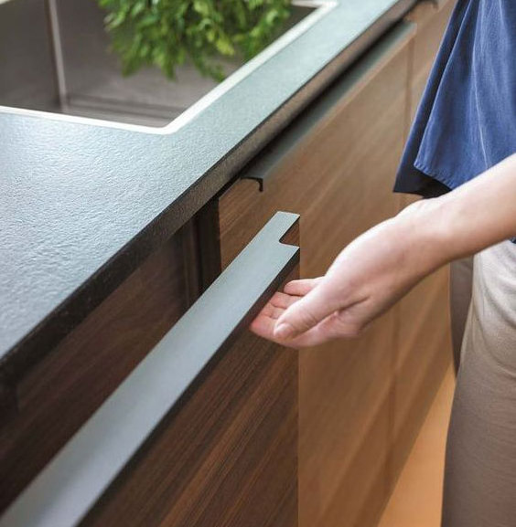 Aluminum Profile Furniture Cabinet Aluminium L Profile Handles Slim Kitchen Drawer Cabinet Shape Handle