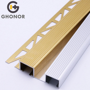 Factory Price Box Capping Aluminium Profiles Aluminum Anti Slip Tread Nosing Edge Stair Nosing Strips in Foshan