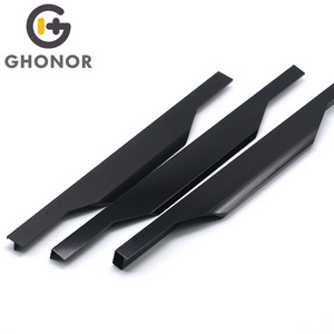 Black Aluminum Frame Handles for Doors Black Matte Cabinet Pulls Promotional OEM Good Low Price