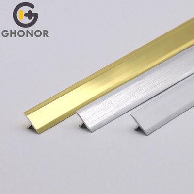 Factory Direct Tile Corner Metal Trim Aluminium T Profile Multifunctional Flexible Aluminum Tile Trim