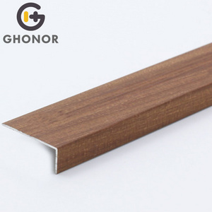 Solid Wood Stair Use Anti Slip Aluminum Edging Trim Non Slip Stair Nose