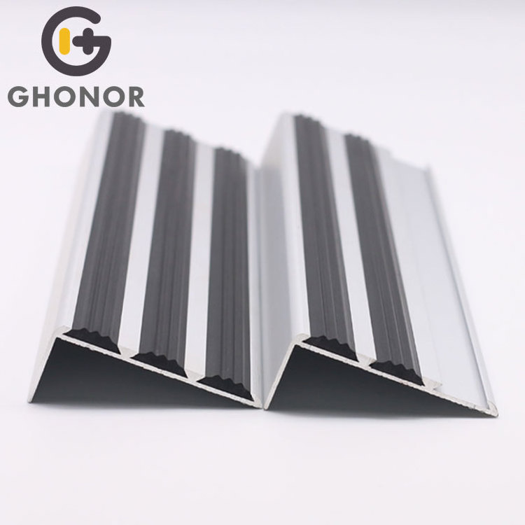 Metal Aluminium Profil Laminate Floor Edg Pvc Nonslip Marbl Tiles Step Edg Nose Stair Parts Treads Strip for Stairs