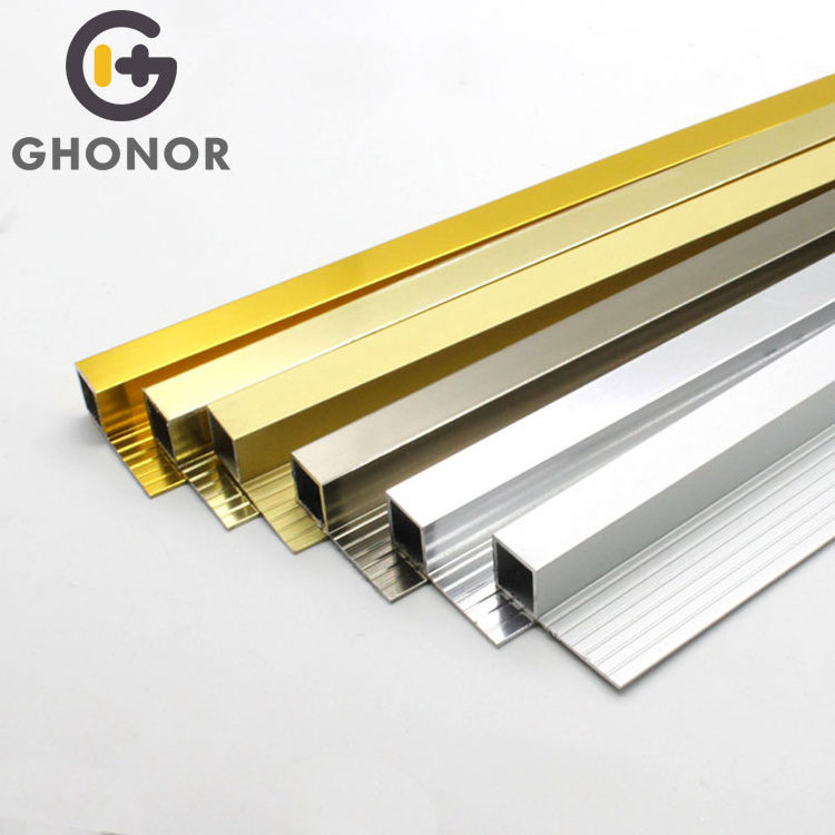 Metal Decorative 6063 Aluminium Extrusion D Angle Shape Square Moulding Profiles