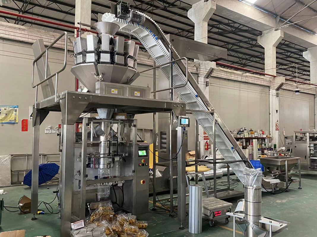 Full Automatic Flax coffee bean Banana Puffs chips Cocoa Krispies Chicken rice Crispy multi head weigher packaging machine