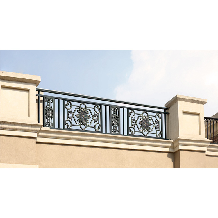 Cheap aluminium fence balcony railings customized design simple grill fence for villa