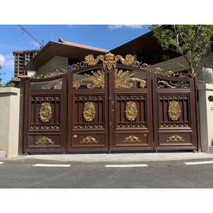 Motorized Aluminium Folding Driveway Gate Customized Outdoor Luxury Gates Good Quality Automatic Folding Sliding Gate