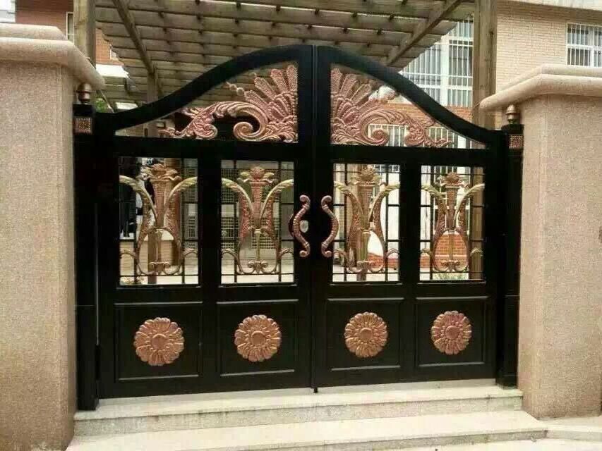 Latest Modern Aluminum Indian House Main Driveway Entrance Fence Grill Gate Designs Pictures