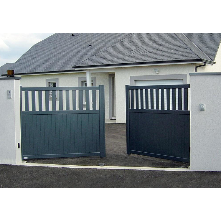 Art Powder Coating Black House Gate Design Nice Aluminum Driveway Swing Gate Pictures