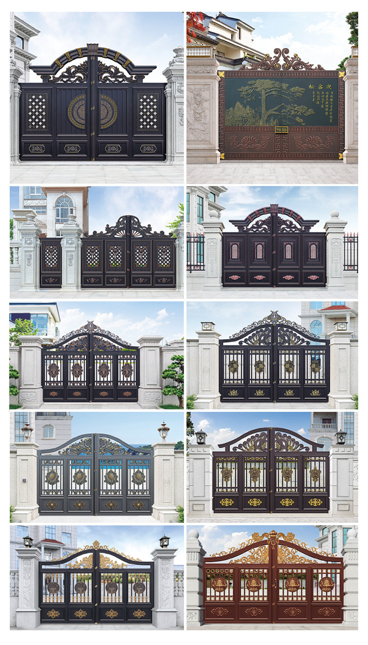 Jinting Modern Villa Main Gate Designs For Homes In Square Tubes Simple Metal Pipe Gate Designs