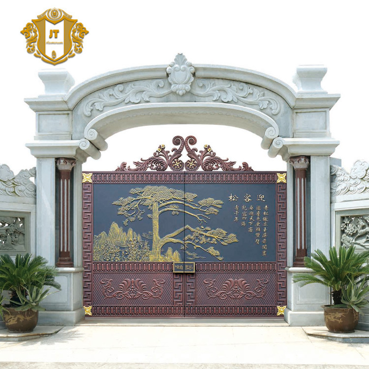 Best-Selling Luxury Sliding/Swing Main Gate Design with High Quality Aluminium Courtyard Gate