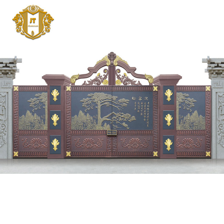 Best-Selling Luxury Sliding/Swing Main Gate Design with High Quality Aluminium Courtyard Gate