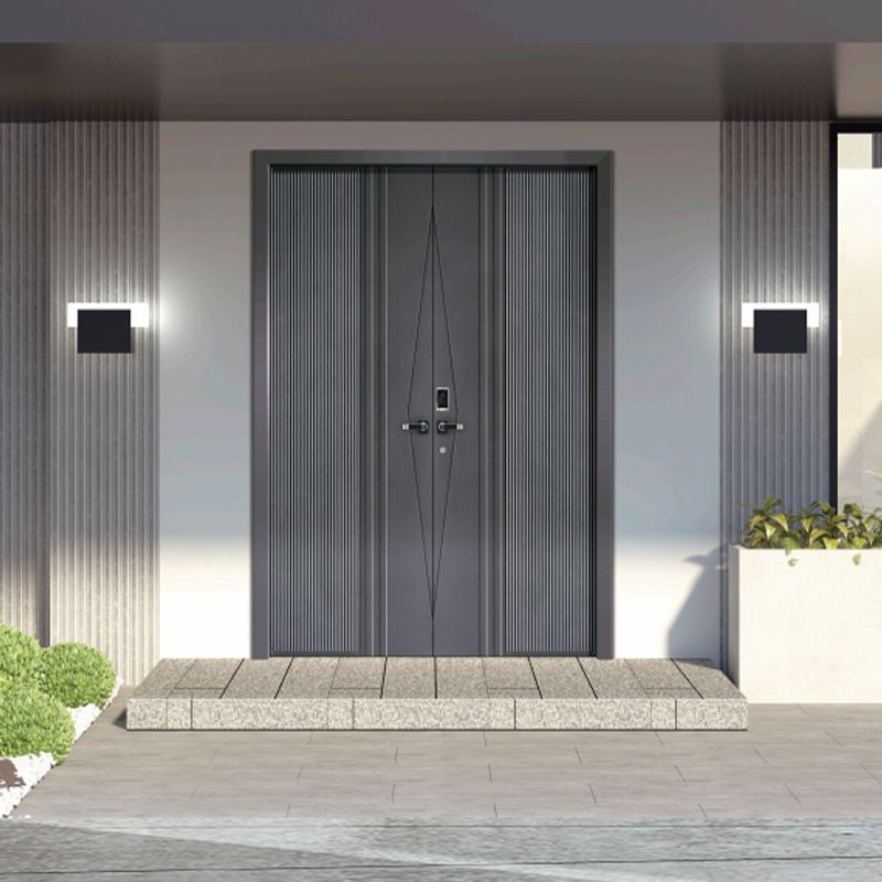 Jinting High Quality House Front Door Main Entrance Metal Door With Grill Designs