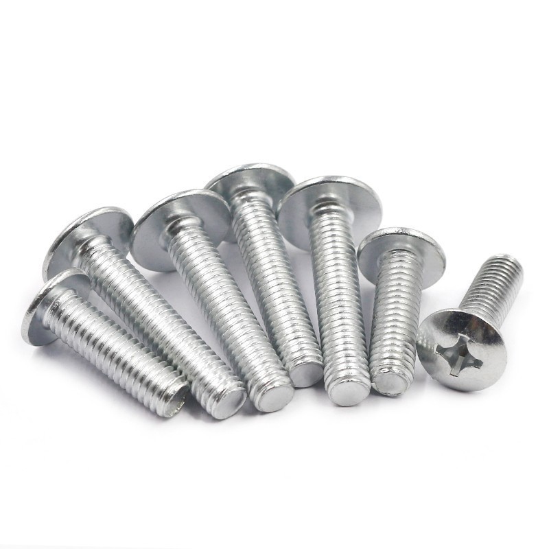 DBTJ 304 stainless steel large flat head  screw machine wire umbrella head mushroom head cross screw bolt M3/M4 machine bolt