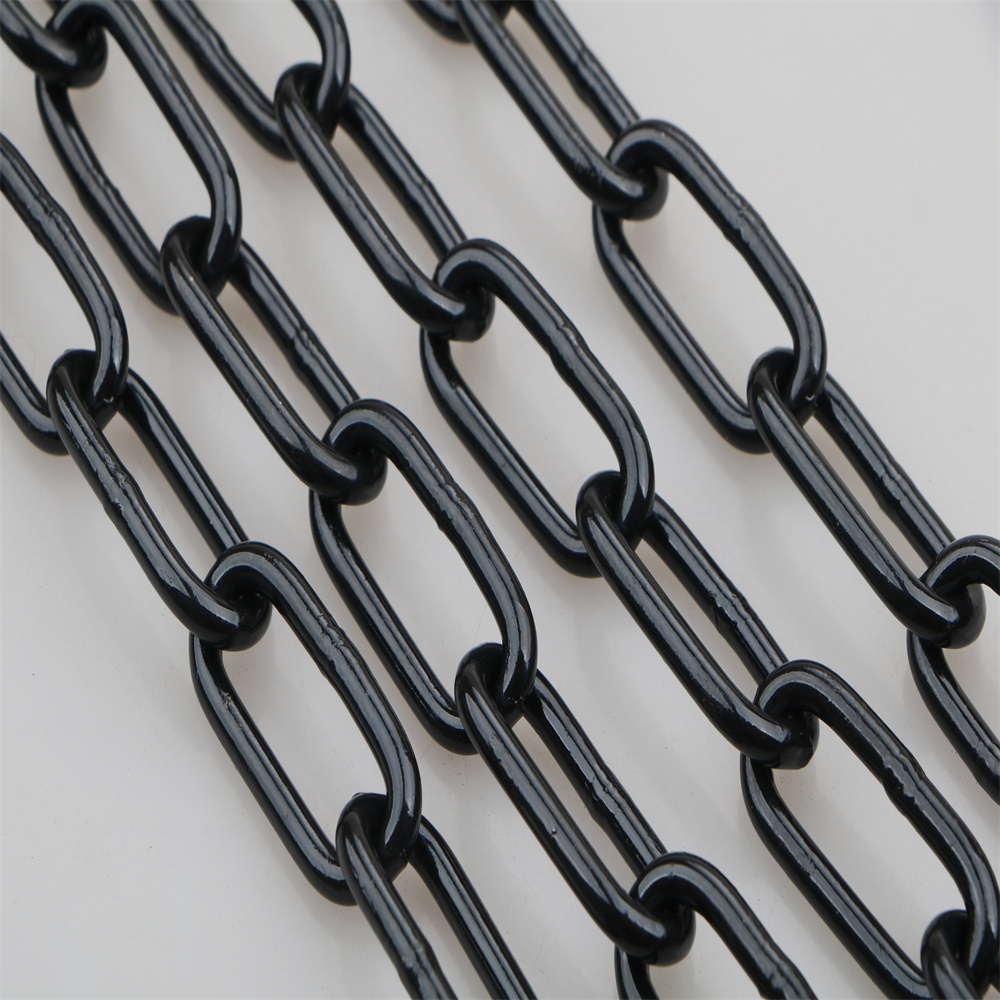 Factory Direct Custom Din766 Din763 Zinc Galvanized Long Link Anchor Swing Black Iron Chain For Lifting