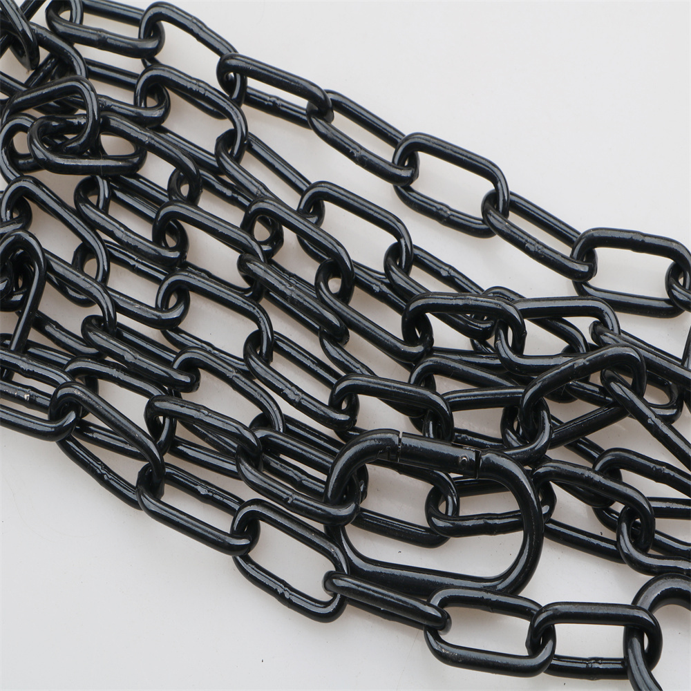 Factory Direct Custom Din766 Din763 Zinc Galvanized Long Link Anchor Swing Black Iron Chain For Lifting