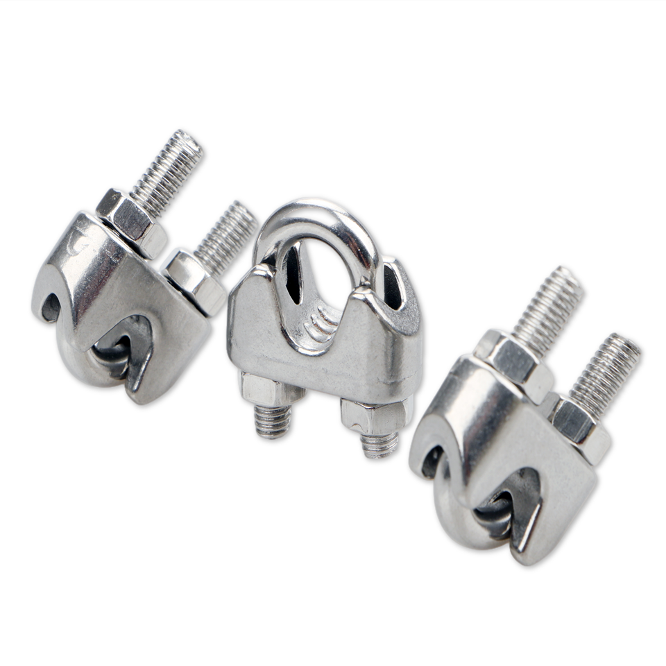 Jiuteng Factory Hot Selling 304 Stainless Steel American Style Wire Rope Clamp, Cable Clamp, Wire Rope Clamp