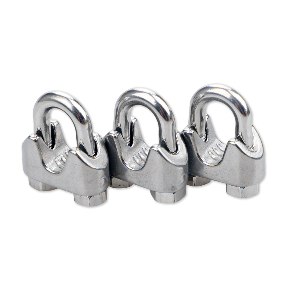 Jiuteng Factory Hot Selling 304 Stainless Steel American Style Wire Rope Clamp, Cable Clamp, Wire Rope Clamp