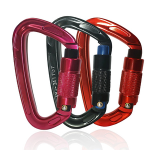 New Aviation Aluminium Carabiner quickdraws 24KN D-Shape Climbing Carabiner Autolocking