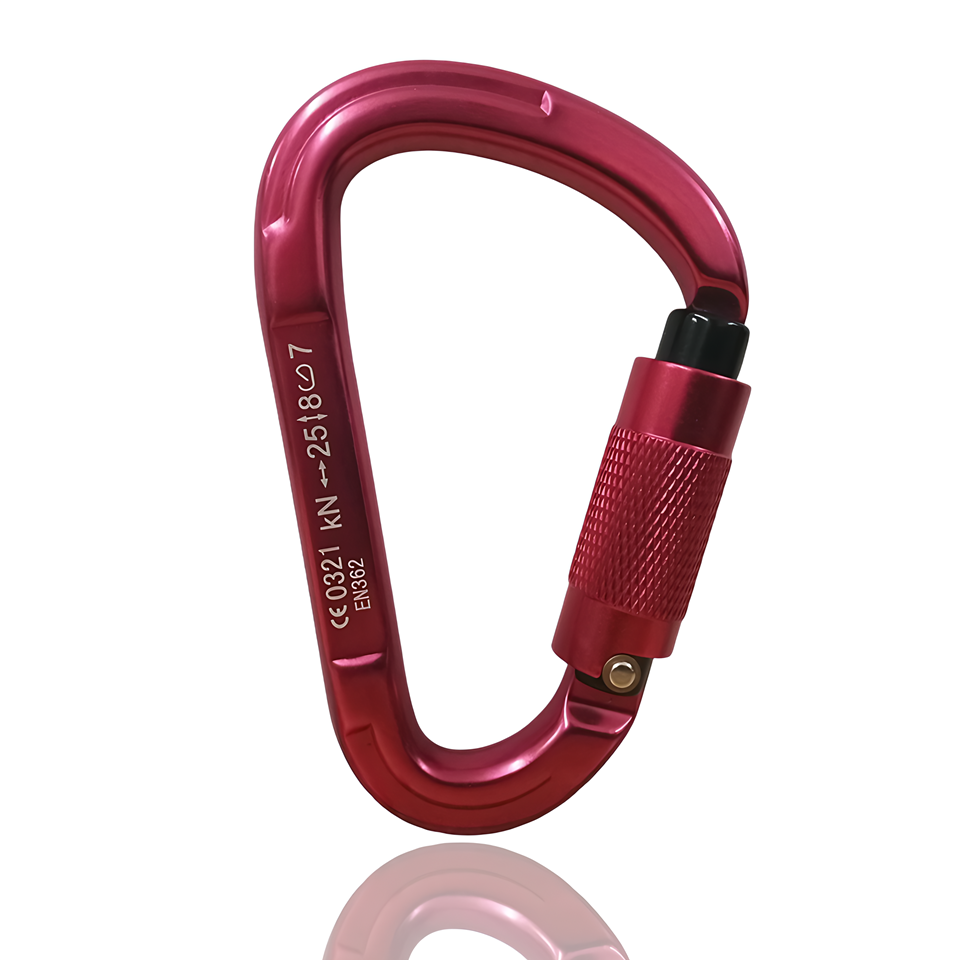 EN362 Aerial Yoga Hook 25KN Pear Shape 7075 Aluminum Auto Lock Carabiner Outdoor Rock Climbing Safety Master Lock