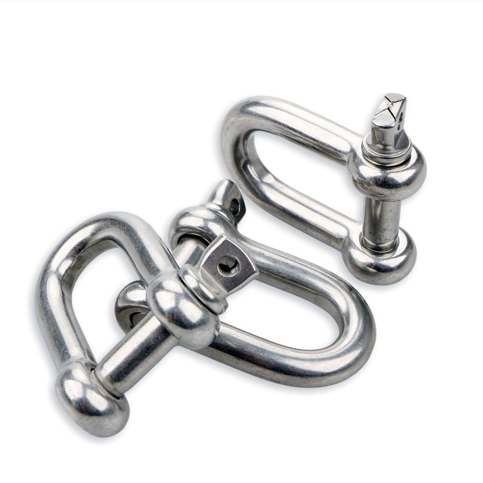 Shackle Wholesale Brass Silver Stainless Steel Polished European Standard Bow Type Shackle with Screw Collar Pin