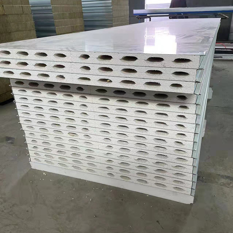 China Factory Price Fire Rated Fire Resistant Polyurethane Metal Siding Insulated Rock Wool Sandwich Wall Panel