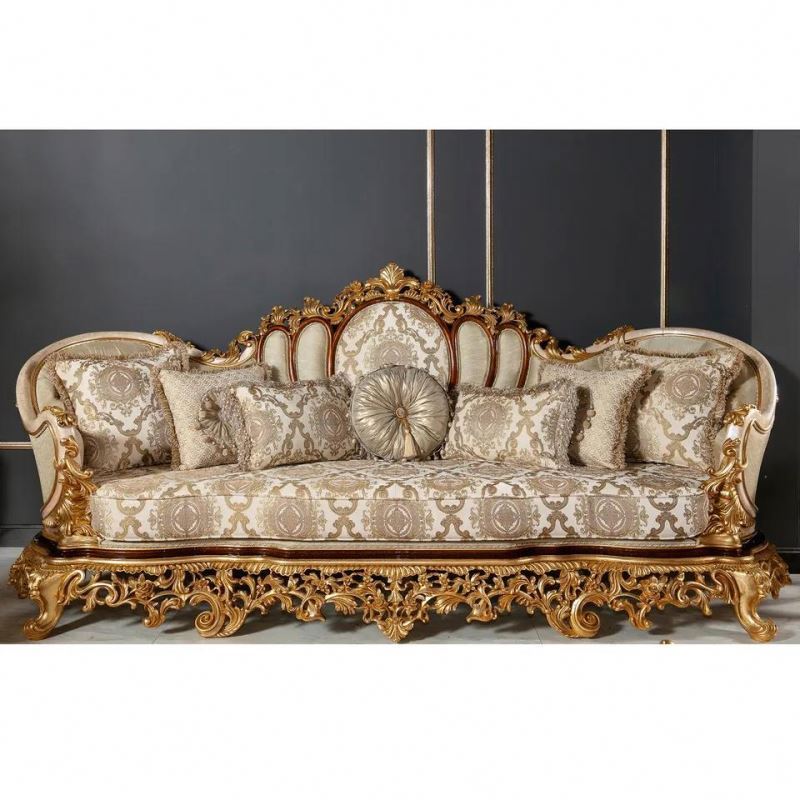 Turkish Middle East Eastern Luxury Antique Royal Hand Carved Sofa Set Living Room Furniture Set