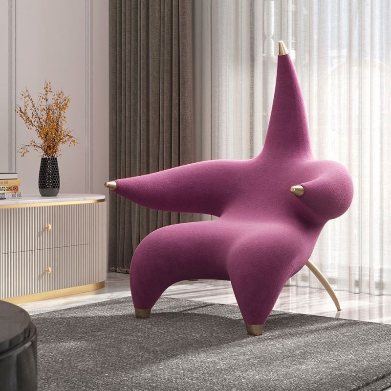 Animal pie star shape leisure chair lazy single chair designer living room single sofa chair