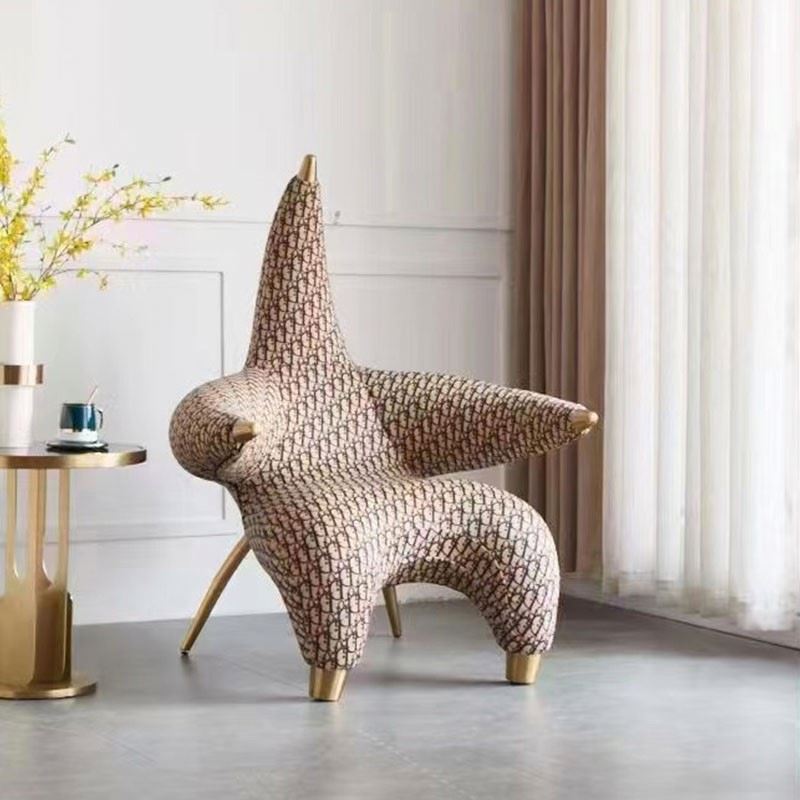 Animal pie star shape leisure chair lazy single chair designer living room single sofa chair