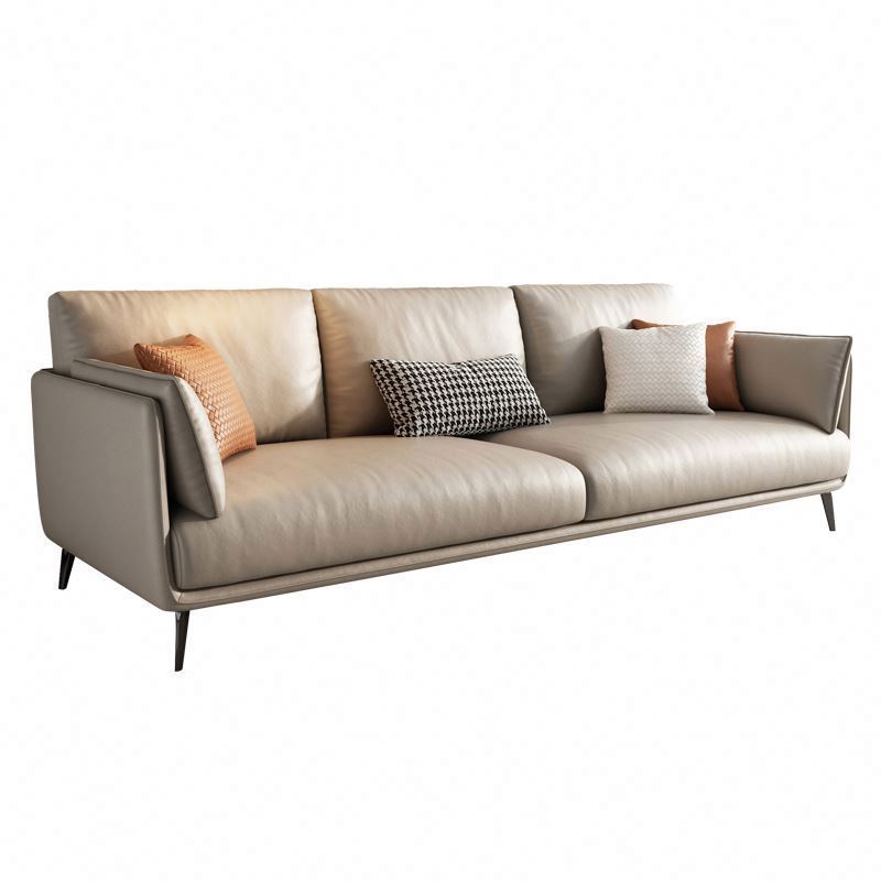 Sofa with chaise lounge sofa 4 seater for living room fabric sofa beige