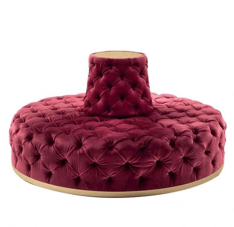 New Model Product Hotel Circular Modern Living Room Tufted Round Velvet Sectional Button-tufted Sofa