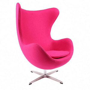 Velvet chair pink egg shape velvet fabric leisure chairs leather or velvet egg chairs leisure