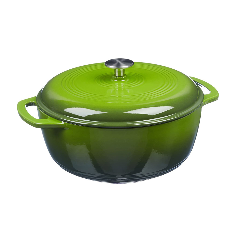 wholesale Enamel Cookware Hot Pot Soup Casserole Ceramic Food Cast Iron Dutch Oven Round Shape Pots