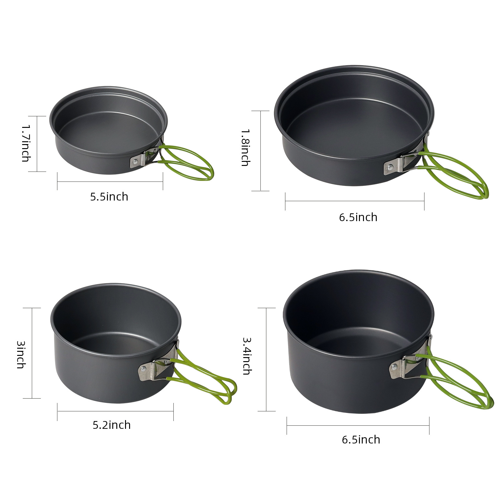 Camping Cookware Set Backpacking Pans Pot Mess Kit Portable Camping Cook Pot And Pans Sets