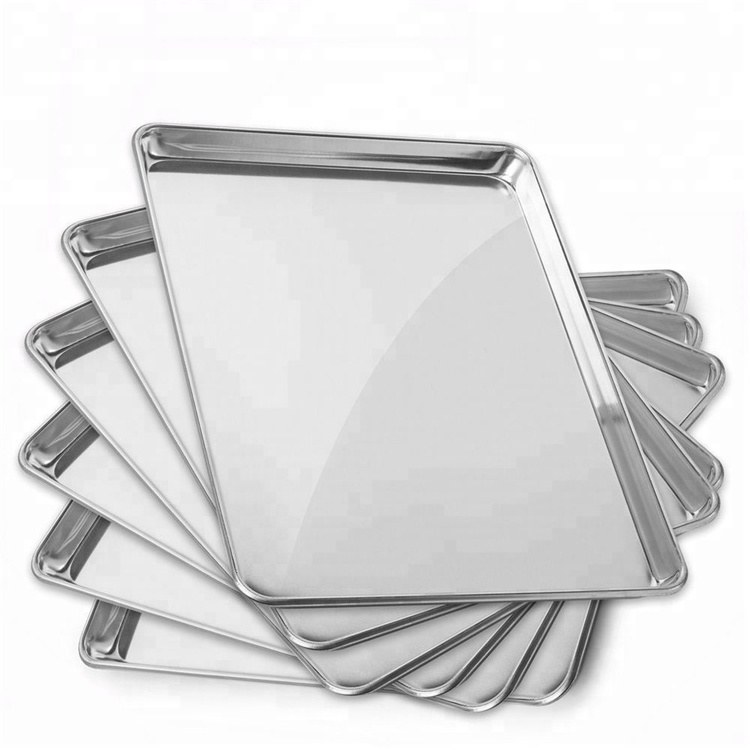 Food grade oven tray baking pan for kitchen outdoor camping baking dishes pan sheet 304 stainless steel baking tray