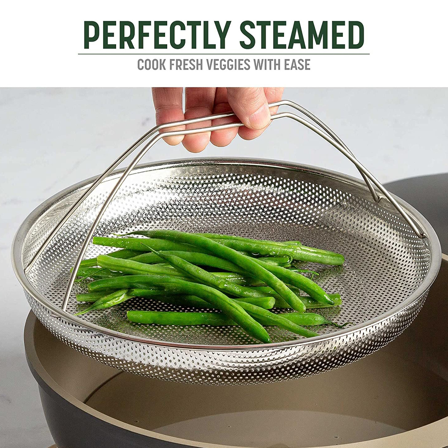 304 Stainless Steel Vegetable drain basket Mesh Breading Basket Wire Basket For Deep pot