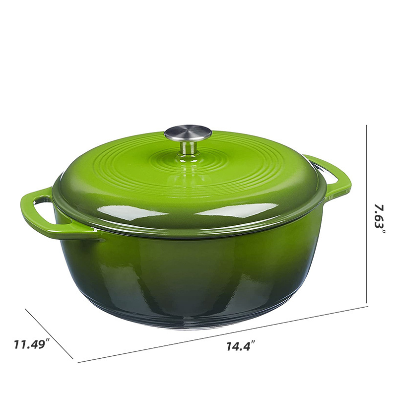 wholesale Enamel Cookware Hot Pot Soup Casserole Ceramic Food Cast Iron Dutch Oven Round Shape Pots