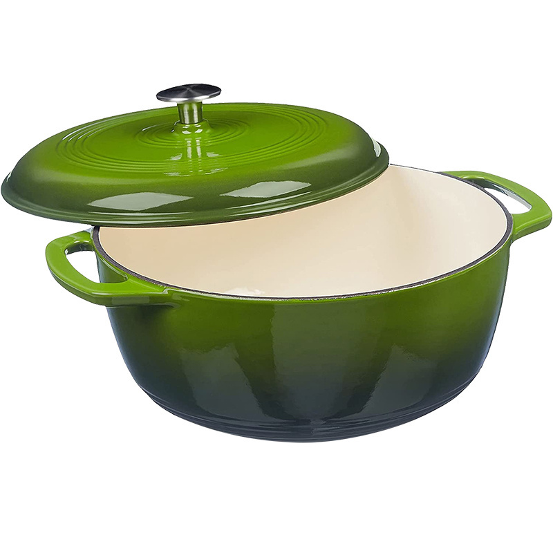 wholesale Enamel Cookware Hot Pot Soup Casserole Ceramic Food Cast Iron Dutch Oven Round Shape Pots