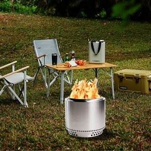 Camping Backyard Party Wood Burning Fireplaces Stainless Steel Portable Outdoor Charcoal Smokeless grill wood burning fire pit