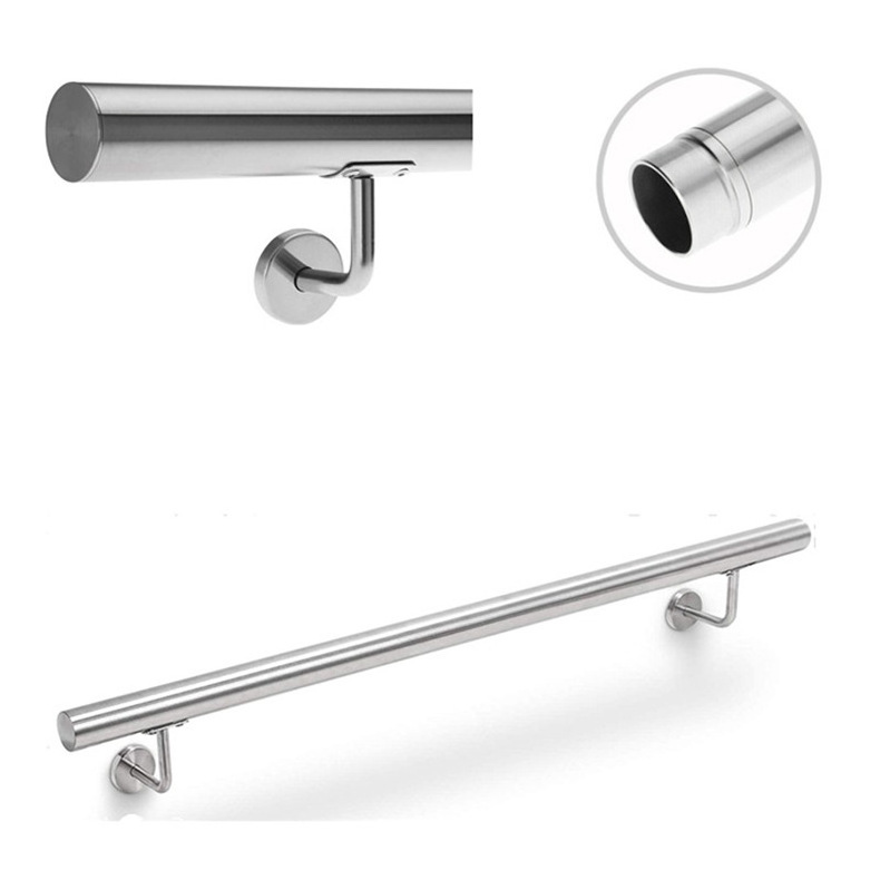 Stainless Steel Handrail Top Rail Tube SUS 201/304/316 Pipe Polished Satin Pipe Wall Mounted Handrail