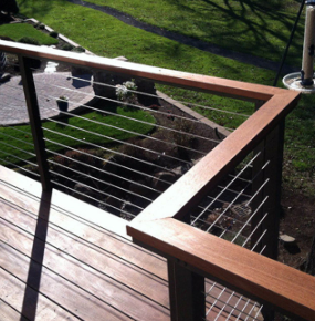 Low Maintenance Cable Railing System Outdoor Balcony Wire Stairs Railings Stainless Steel Black Cable Deck Railing