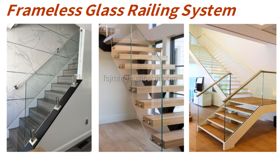 Tempered Glass For Railing And Fencing Handrail And Balustrades Railing System Transparent Glass