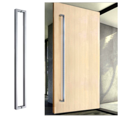 Front Door Pull Handle Stainless Steel Square Tube Long Pull Handle Good Quality And Competitive Price Wooden Glass Door Handle