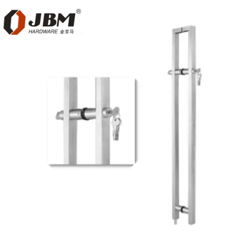 Various Styles Entrance Door Lock Handle Square Round Tube Door Lock Handle Sets Security Door Window Long Lock Handle