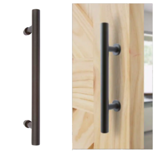 Modern Style Satin Finish Polished H Shape Round Tube Push Pull Door Handle Simple Design Sided Wood Glass Door Pull Handle