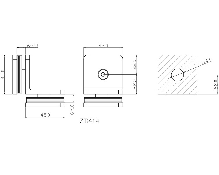 Factory made acrylic corner connector 3 way-rounded way round connectors