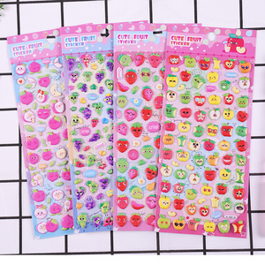 Hot Sale Fruit Theme Foam Stickers Watermelon Strawberry Banana Pineapple Fruit Pattern Kindergarten Baby Cognition Stickers