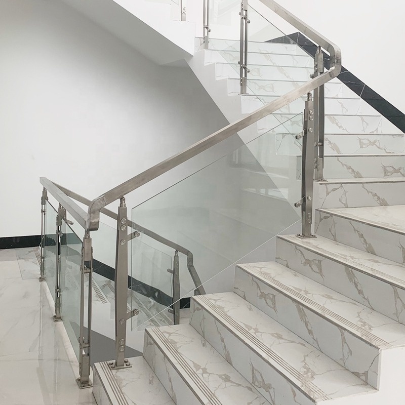 Tempered Glass Handrail Interior Guardrail Balustrades And Handrails