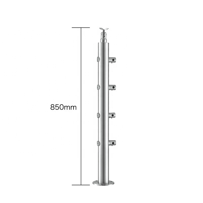 Indoor simple home decoration metal stainless steel handrails stair baluster post 304 316 stainless steel handrail bracket